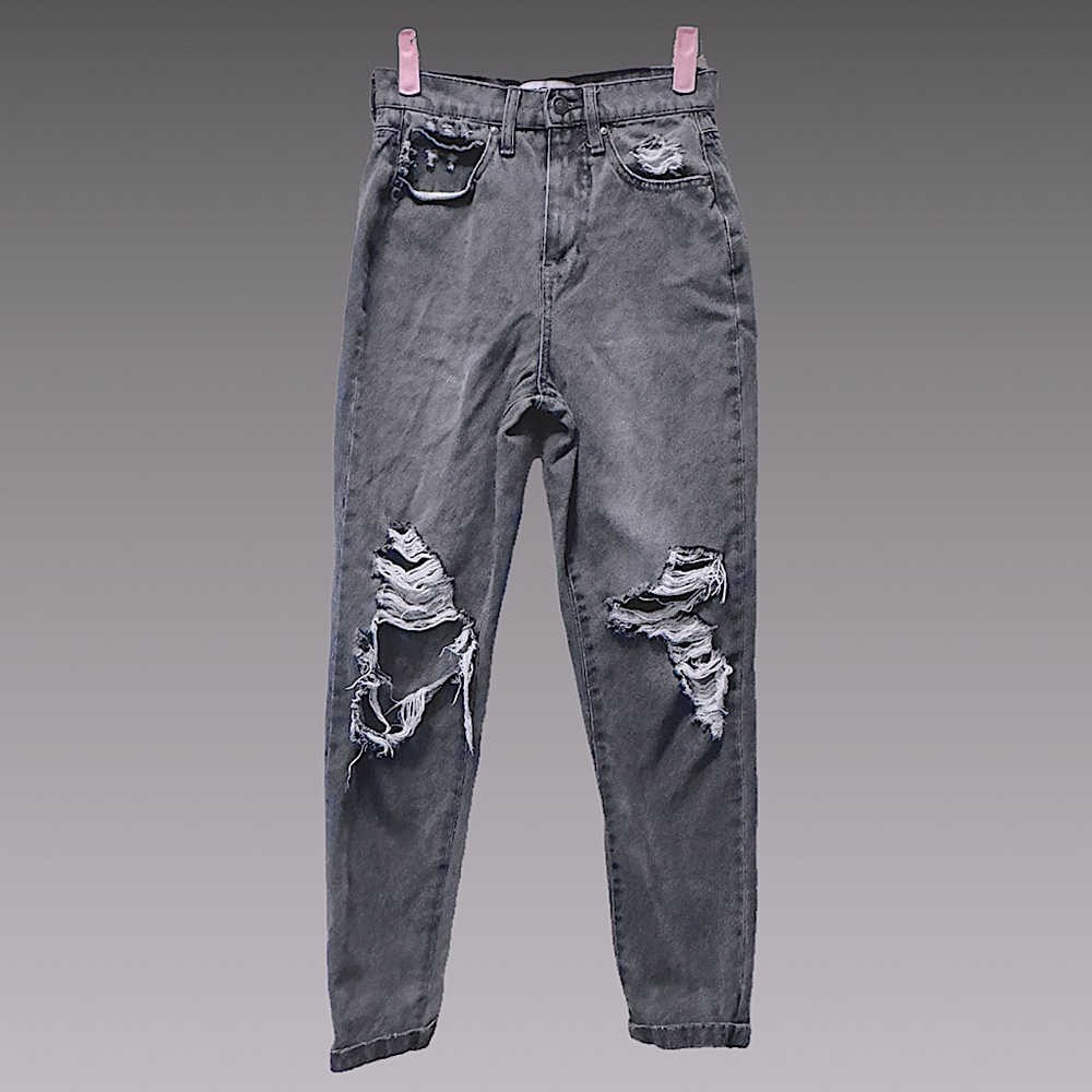 RSQ Black Distressed 90s‎ High-Rise Jeans – Size 23